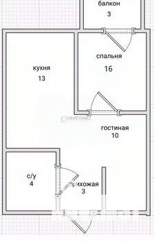 1-к квартира, вторичка, 40м2, 3/17 этаж