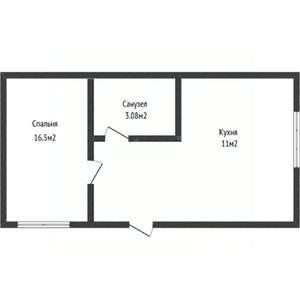 1-к квартира, вторичка, 34м2, 1/4 этаж