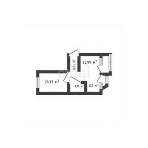 1-к квартира, вторичка, 71м2, 3/10 этаж