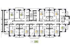 1-к квартира, вторичка, 45м2, 7/19 этаж