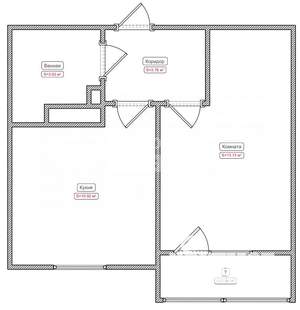 1-к квартира, вторичка, 32м2, 9/16 этаж