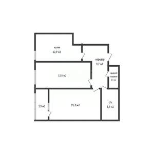 2-к квартира, вторичка, 70м2, 14/16 этаж