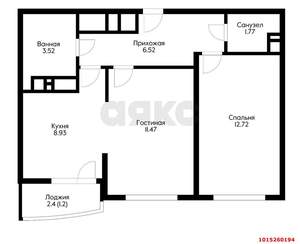2-к квартира, вторичка, 49м2, 4/25 этаж