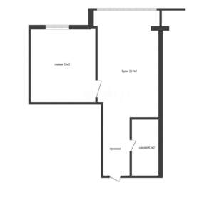 1-к квартира, вторичка, 40м2, 4/5 этаж