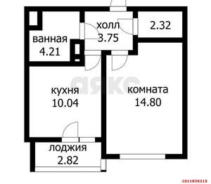1-к квартира, вторичка, 38м2, 13/24 этаж