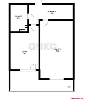 1-к квартира, вторичка, 34м2, 8/18 этаж