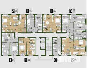 2-к квартира, вторичка, 54м2, 9/19 этаж