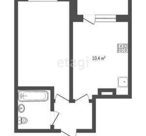 1-к квартира, вторичка, 39м2, 15/16 этаж