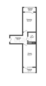 3-к квартира, вторичка, 40м2, 5/9 этаж