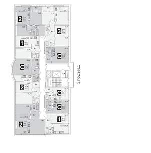 3-к квартира, вторичка, 75м2, 16/16 этаж