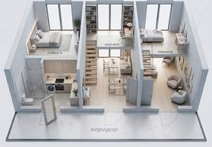 3-к квартира, вторичка, 38м2, 2/2 этаж