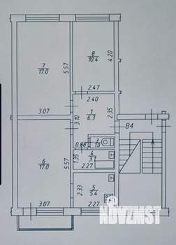 3-к квартира, вторичка, 62м2, 4/5 этаж