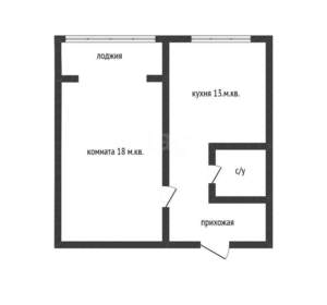 1-к квартира, вторичка, 37м2, 1/9 этаж