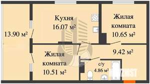 2-к квартира, вторичка, 50м2, 18/24 этаж
