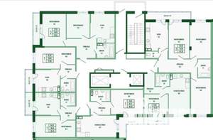 1-к квартира, сданный дом, 45м2, 17/17 этаж