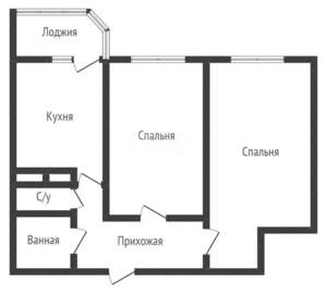 2-к квартира, вторичка, 48м2, 12/16 этаж