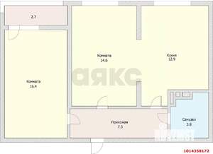 2-к квартира, вторичка, 57м2, 4/8 этаж