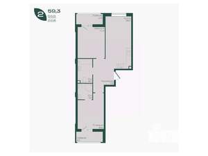 2-к квартира, вторичка, 59м2, 2/18 этаж