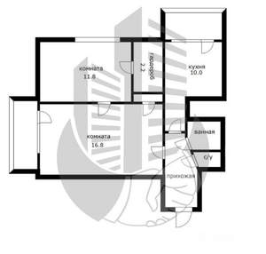 2-к квартира, вторичка, 48м2, 3/9 этаж
