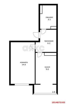 1-к квартира, вторичка, 38м2, 14/17 этаж