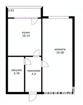 1-к квартира, вторичка, 37м2, 6/16 этаж