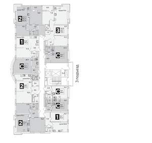 3-к квартира, вторичка, 73м2, 3/16 этаж