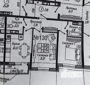 2-к квартира, вторичка, 56м2, 8/9 этаж