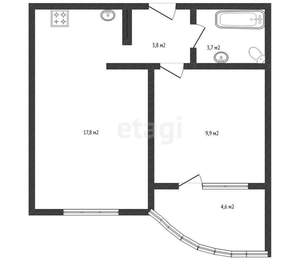 1-к квартира, вторичка, 40м2, 13/16 этаж