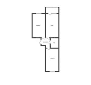 2-к квартира, вторичка, 42м2, 2/3 этаж