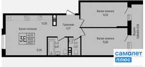 2-к квартира, вторичка, 70м2, 9/15 этаж