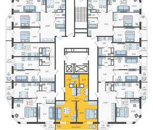 2-к квартира, вторичка, 58м2, 9/16 этаж