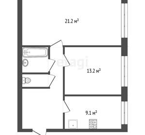 2-к квартира, вторичка, 56м2, 2/4 этаж