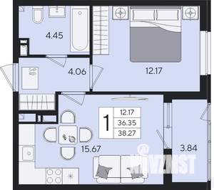 1-к квартира, вторичка, 38м2, 5/8 этаж