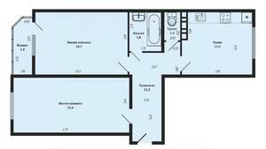 2-к квартира, вторичка, 71м2, 10/17 этаж