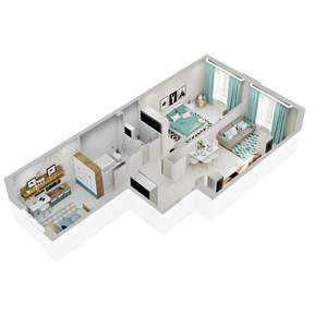 2-к квартира, вторичка, 61м2, 5/9 этаж