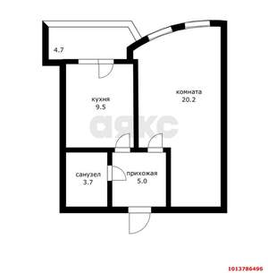 1-к квартира, вторичка, 43м2, 5/22 этаж