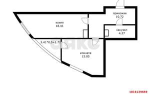 1-к квартира, вторичка, 49м2, 5/25 этаж