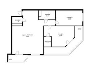3-к квартира, вторичка, 95м2, 6/24 этаж