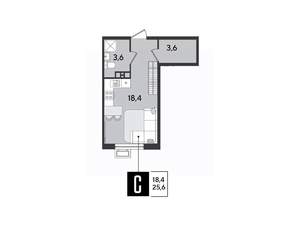 Студия квартира, вторичка, 26м2, 4/9 этаж