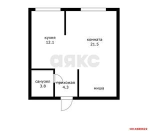 1-к квартира, вторичка, 40м2, 3/8 этаж
