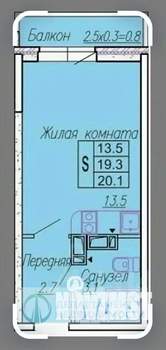 Студия квартира, вторичка, 21м2, 5/19 этаж