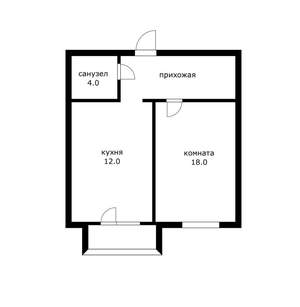 1-к квартира, вторичка, 39м2, 1/10 этаж