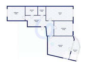 3-к квартира, вторичка, 77м2, 12/24 этаж
