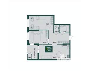 3-к квартира, вторичка, 67м2, 11/18 этаж