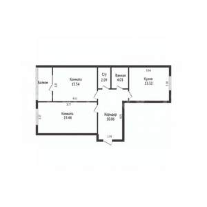 2-к квартира, вторичка, 70м2, 12/12 этаж