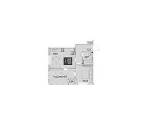 1-к квартира, вторичка, 43м2, 6/18 этаж