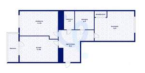 2-к квартира, вторичка, 51м2, 7/9 этаж