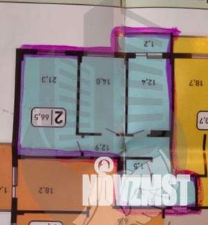 2-к квартира, вторичка, 67м2, 6/9 этаж