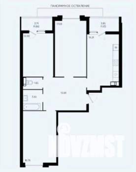 3-к квартира, вторичка, 86м2, 13/19 этаж