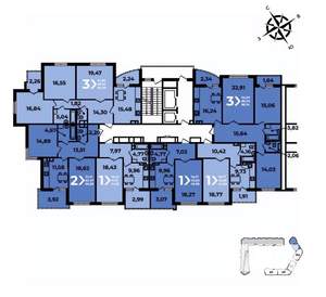 1-к квартира, вторичка, 43м2, 13/19 этаж